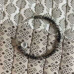 Alex and Ani bracelet- black beads and silver beads
